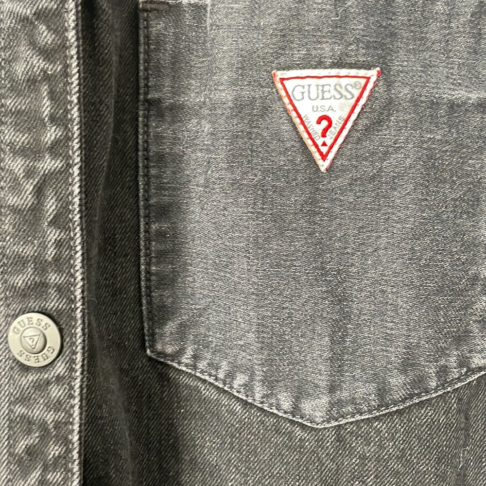 GUESS ORIGINAL Long Denim Vest - Picture 2 of 6
